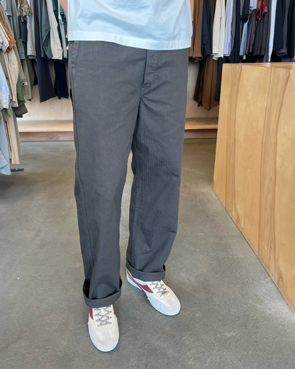 Wide Fit French Work Pant | Coffee Brown