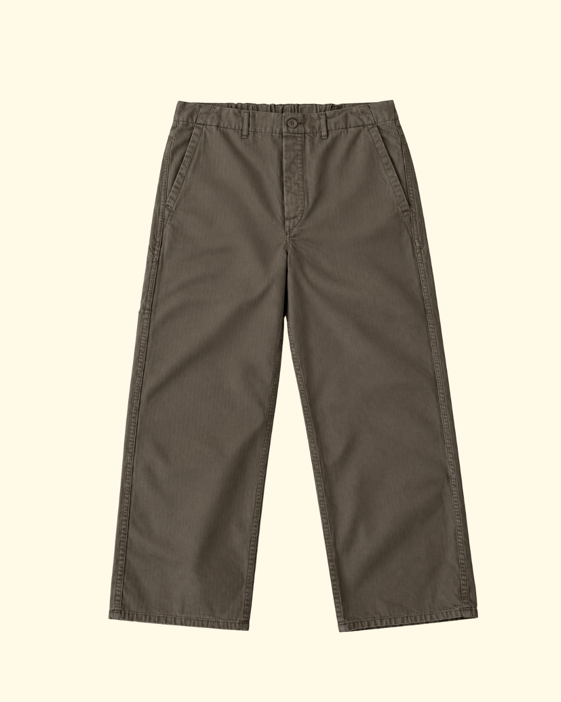 Wide Fit French Work Pant | Coffee Brown