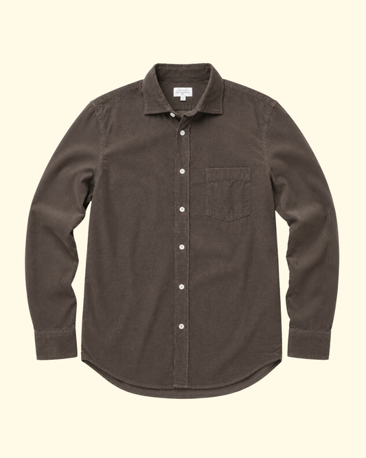 Paul Pat Fine Cord Shirt | Mocha