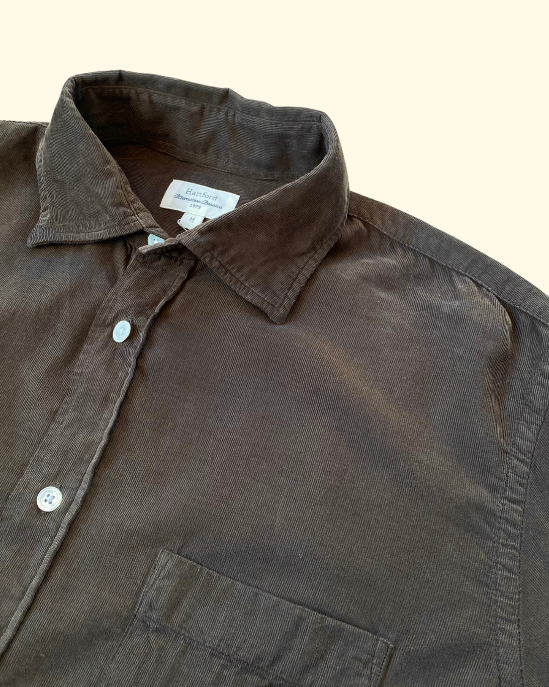 Paul Pat Fine Cord Shirt | Mocha