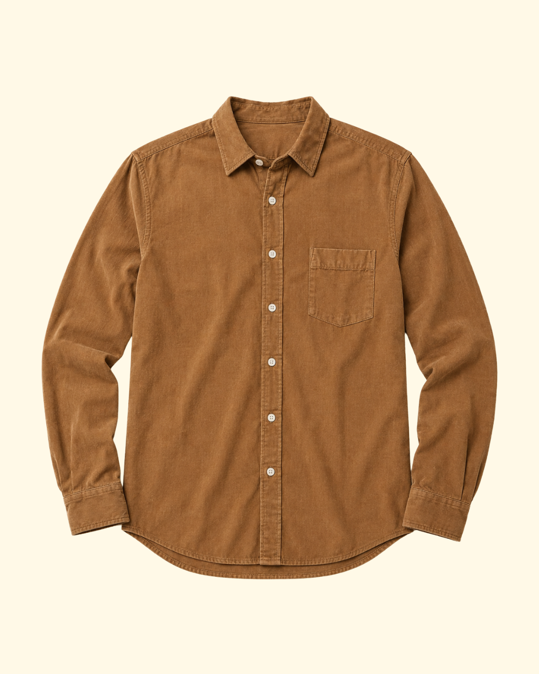 Paul Pat Fine Cord Shirt | Cognac