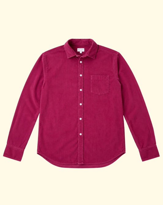 Paul Pat Fine Cord Shirt | Burgundy