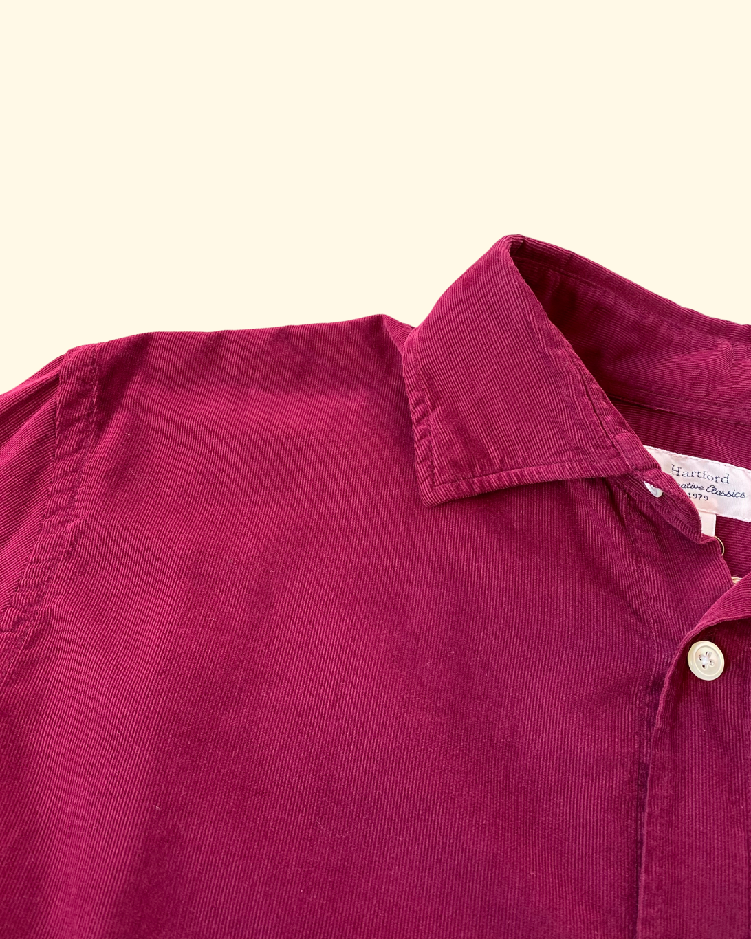 Paul Pat Fine Cord Shirt | Burgundy