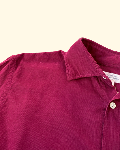 Paul Pat Fine Cord Shirt | Burgundy