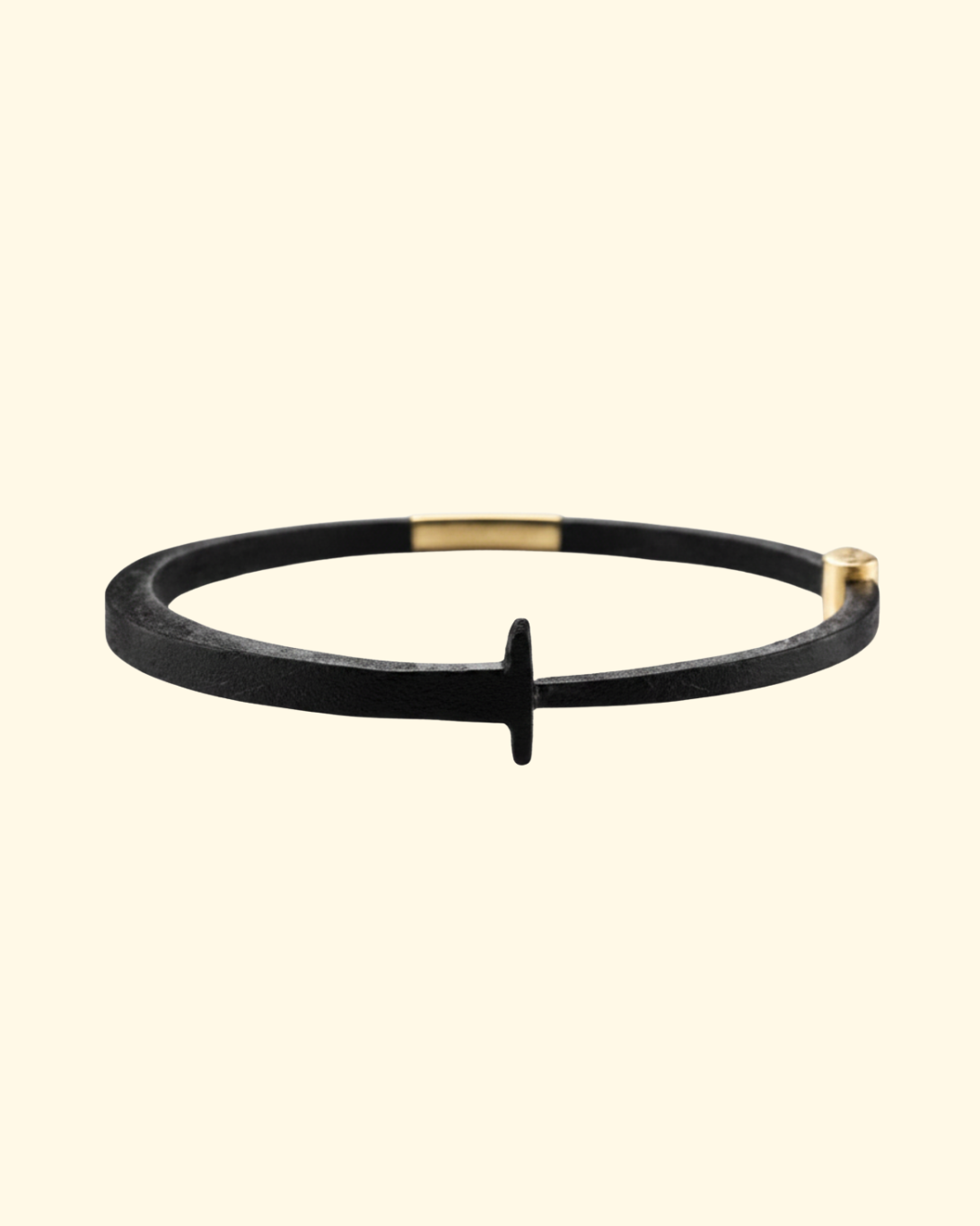 Classic Iron & Gold Nail Bracelet