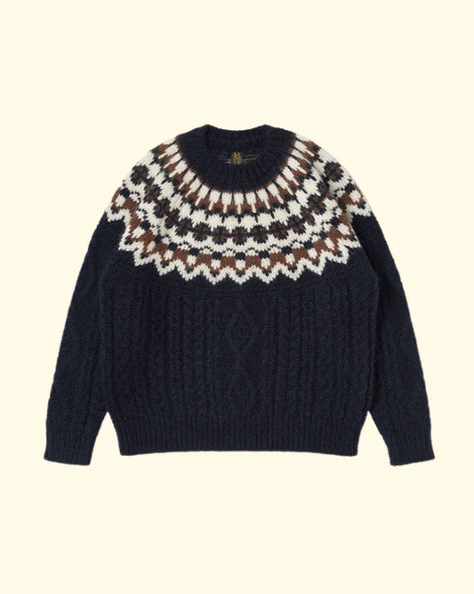 Nordic Mohair Crewneck | Navy