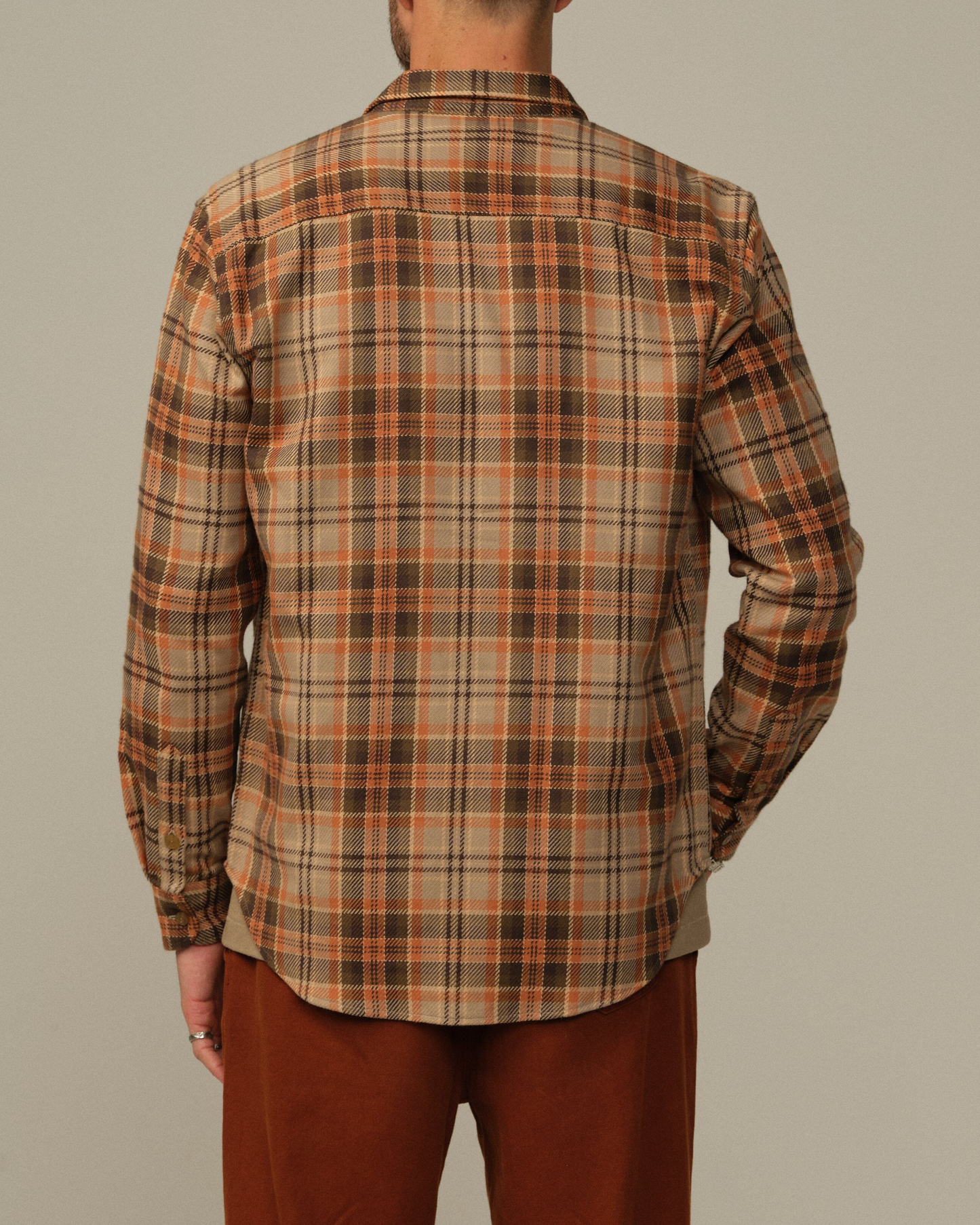 Dobby Flannel | Orange Plaid