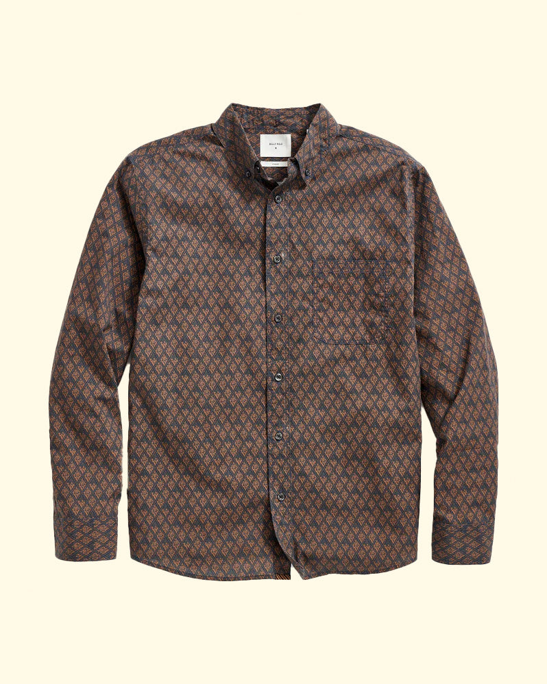 Diamond Tuscumbia Shirt | Black & Brown