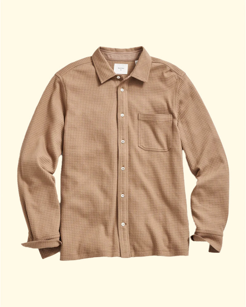 Grid Knit Tuscumbia Shirt | Washed Tan