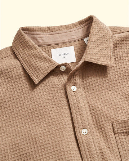 Grid Knit Tuscumbia Shirt | Washed Tan