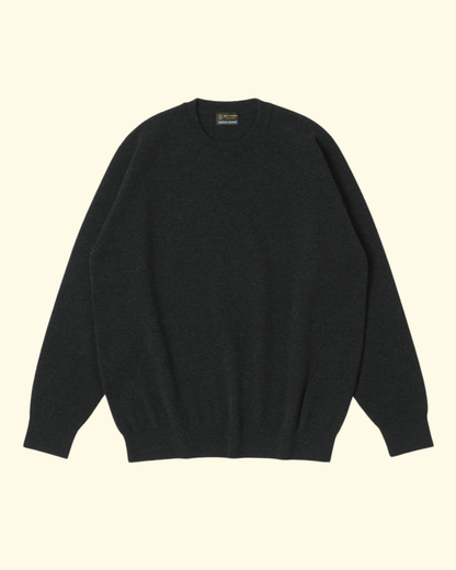 Sunshine Cashmere Crew Neck | Heather Black