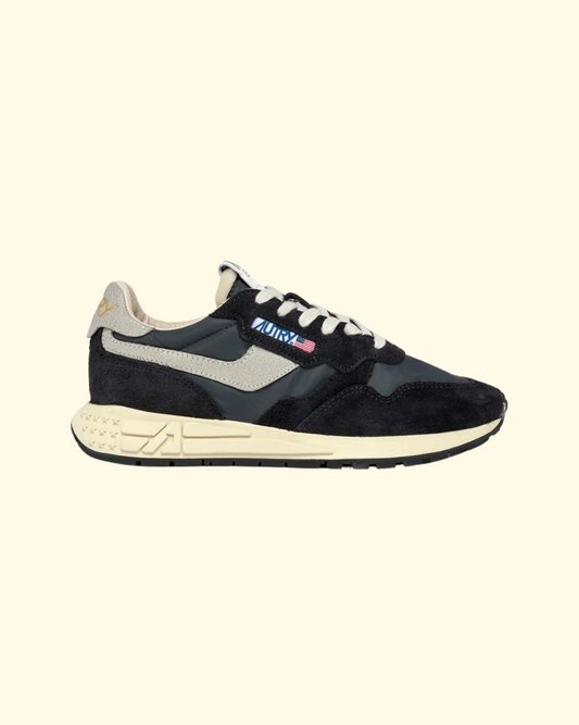 Reelwind Low | Black Nylon & Suede