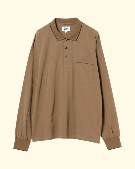 Werner Longsleeve Polo | Taupe