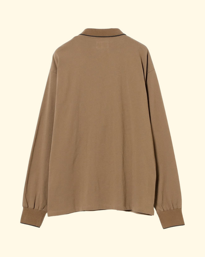 Werner Longsleeve Polo | Taupe
