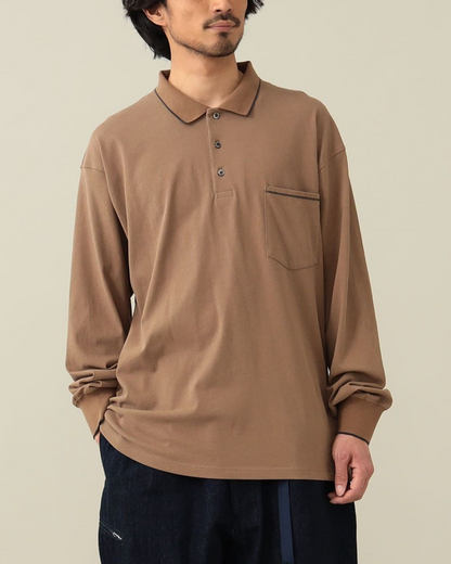 Werner Longsleeve Polo | Taupe