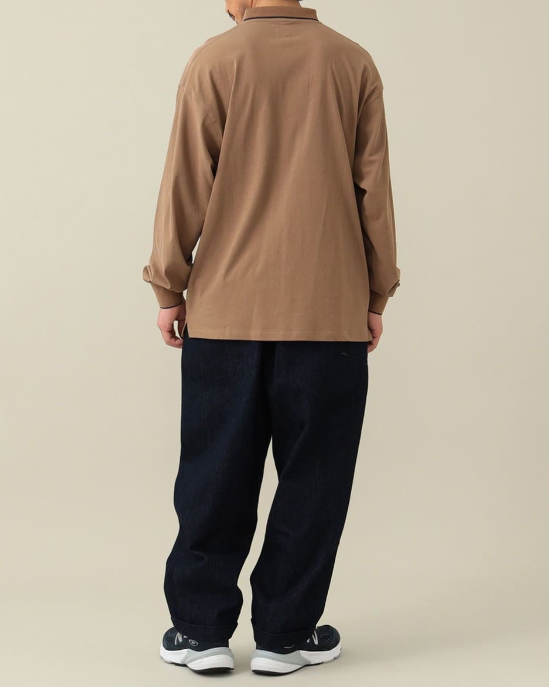 Werner Longsleeve Polo | Taupe