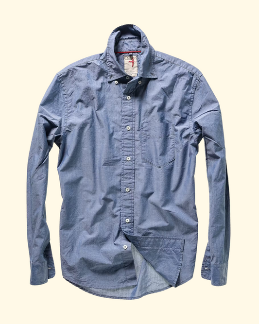 Yarn Dyed Poplin Shirt | Navy