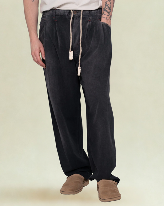 P40 Z Boys Japan Cotton/Linen | Sunfaded Smoke Black
