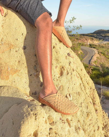 Colony Vegan Leather Sandal | Taupe/Tan
