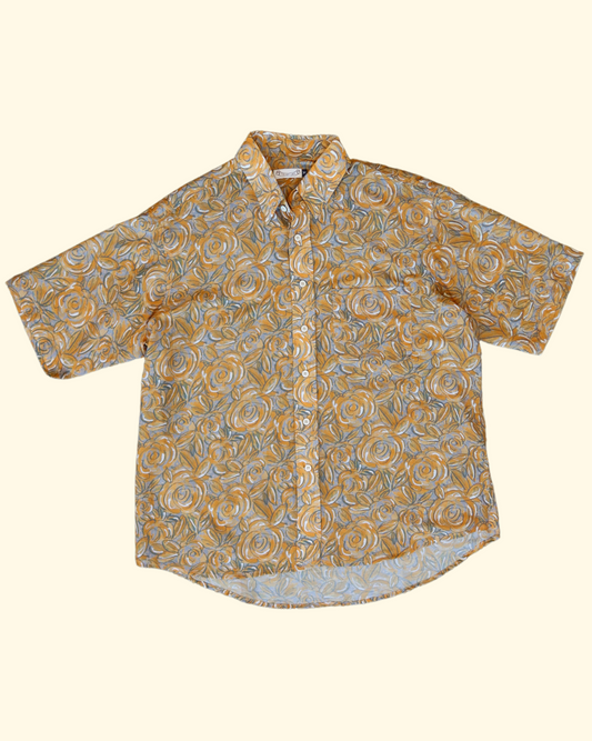 S/S Cotton Silk Shirt | Marigold