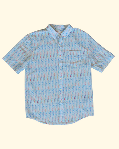 S/S Cotton Silk Shirt | Watercolor Napkin