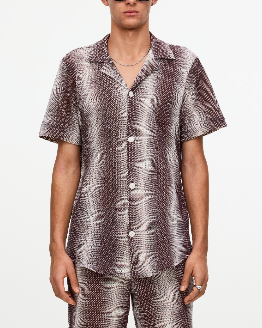 Echo Cuba Net Shirt | Merlot