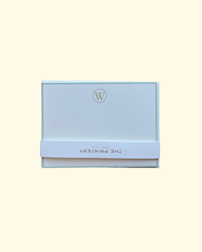 Boxed Note Cards | 'W' Initial
