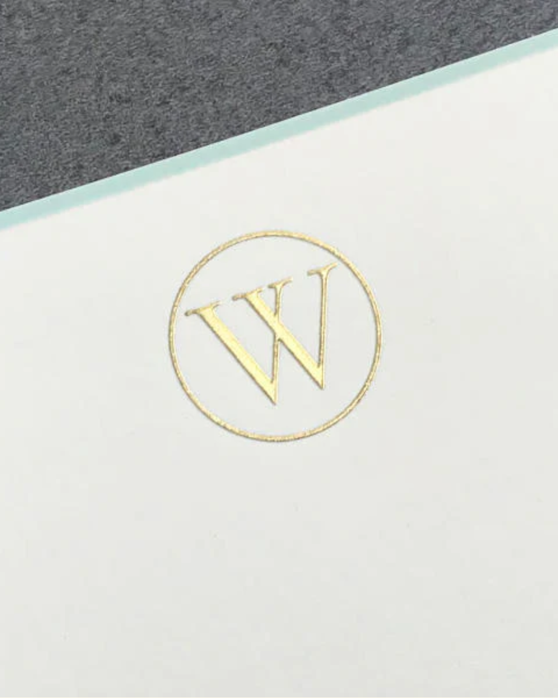 Boxed Note Cards | 'W' Initial
