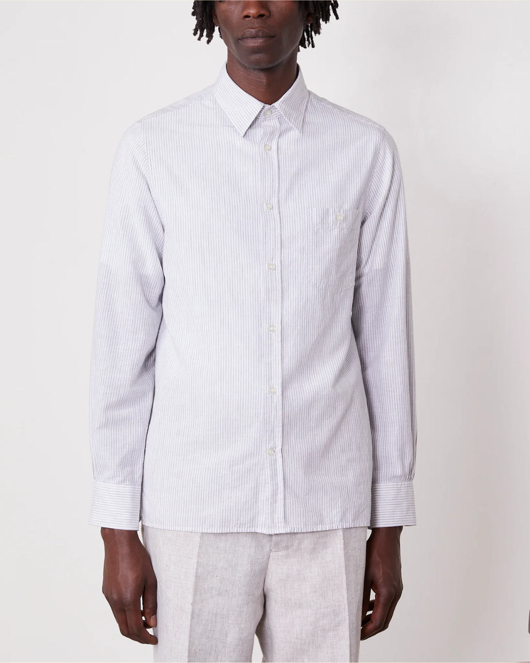 Alex Shirt | White/Grey