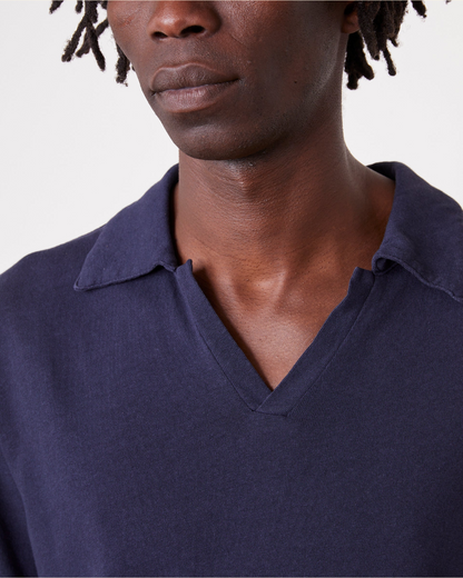 Simon Linen Polo | Night Sky