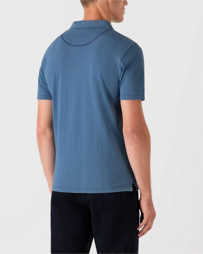 Riviera Polo Shirt | Mid Indigo Wash