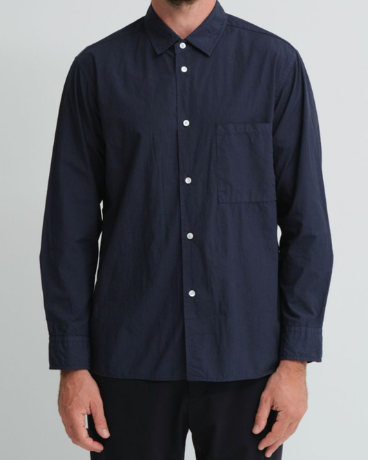 Regular Collar Shirt | Navy
