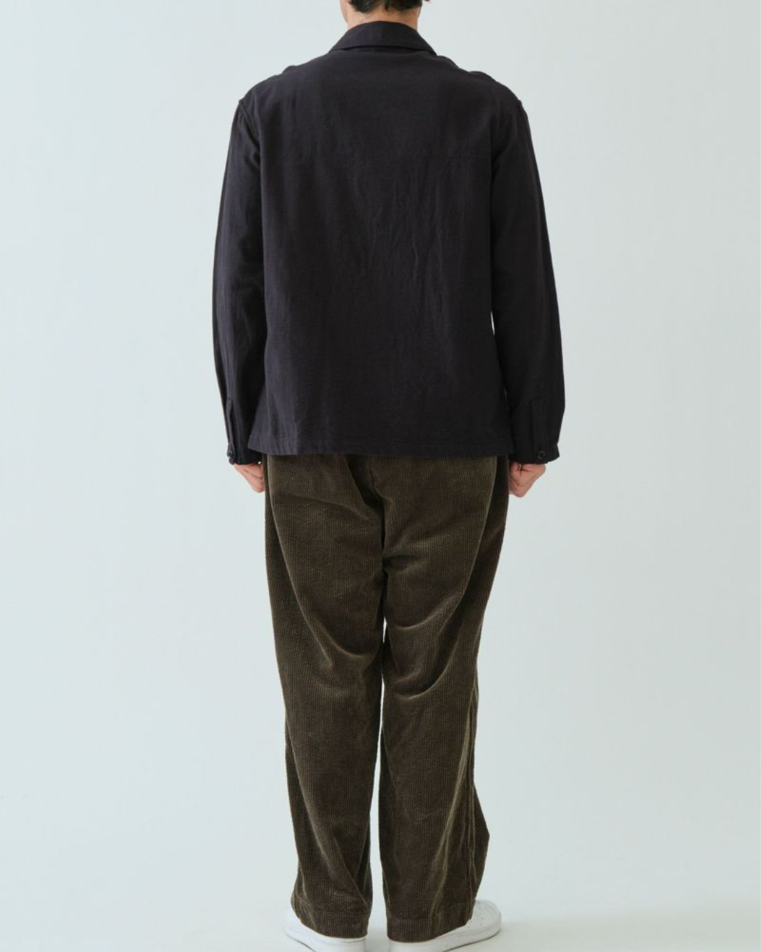 Flannel Short Shirt Jacket | Black