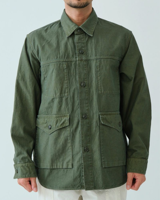 Long Shirt Jacket | Olive