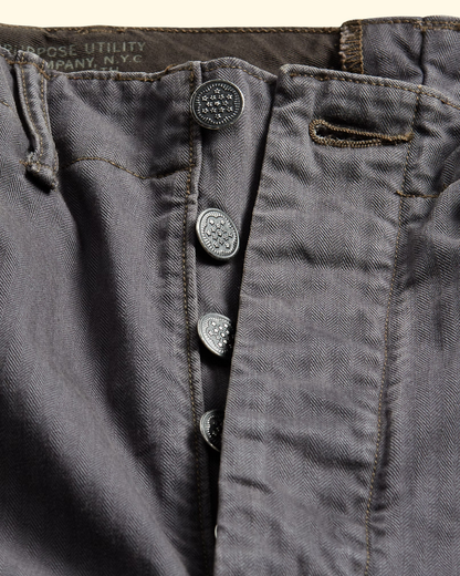 Herringbone Twill Field Chino | Washed Black