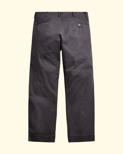Herringbone Twill Field Chino | Washed Black