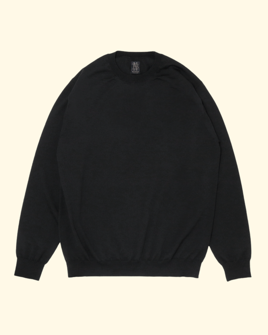 Superior Merino Crew Neck | Black