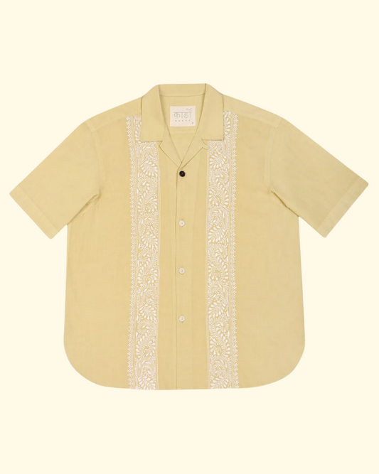 Ronen Oversized Ray Flower Shirt | Yellow