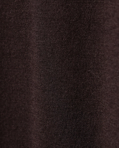 Geoffrey Wool Raglan LS Tee | Dark Brown