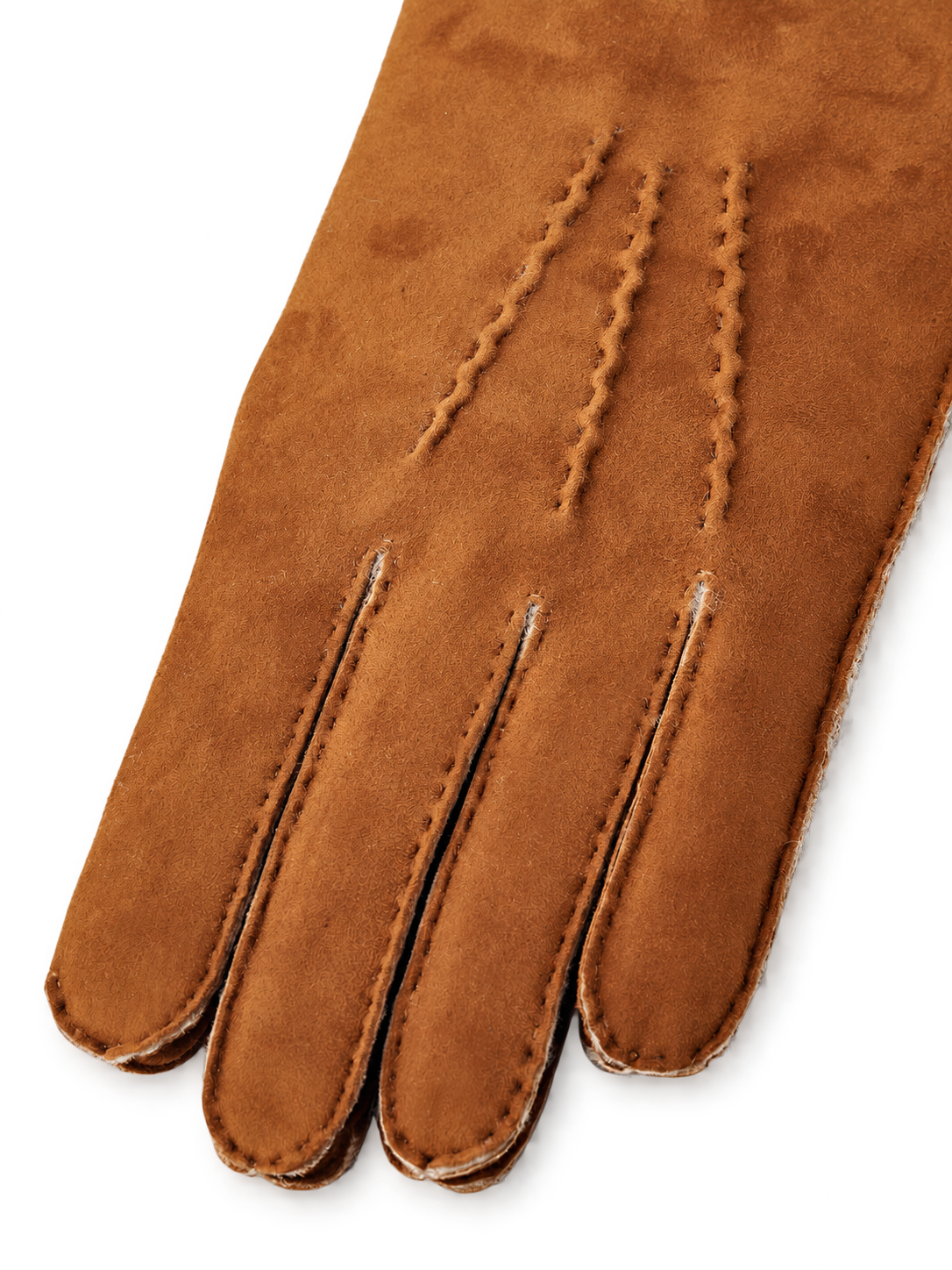 Hestra Bernard cork stitching detail, AI-edited background