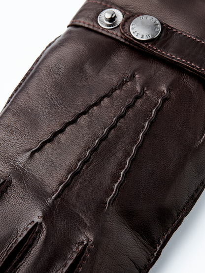 Hestra jake espresso glove detail
