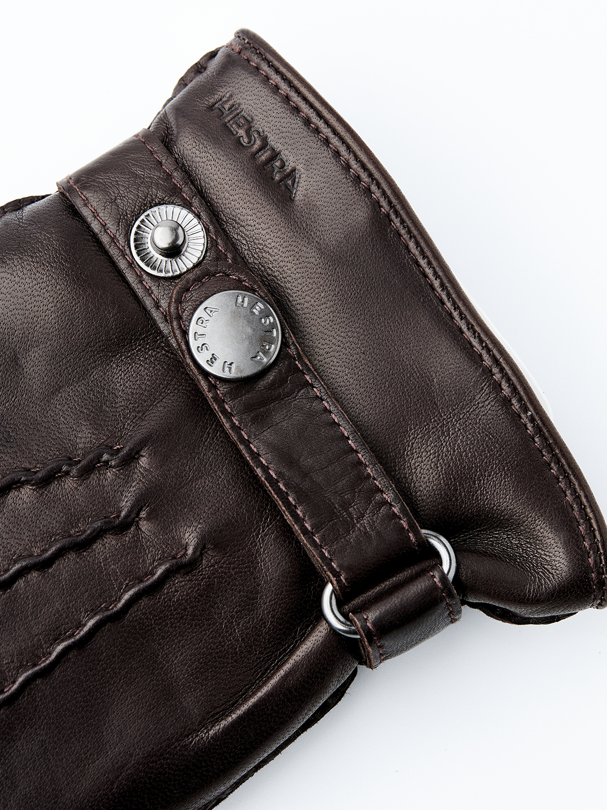Hestra jake espresso glove detail