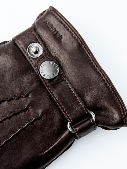 Hestra jake espresso glove detail