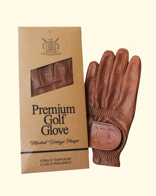 Leather Golf Glove RIGHT | Brown (3 Pack)