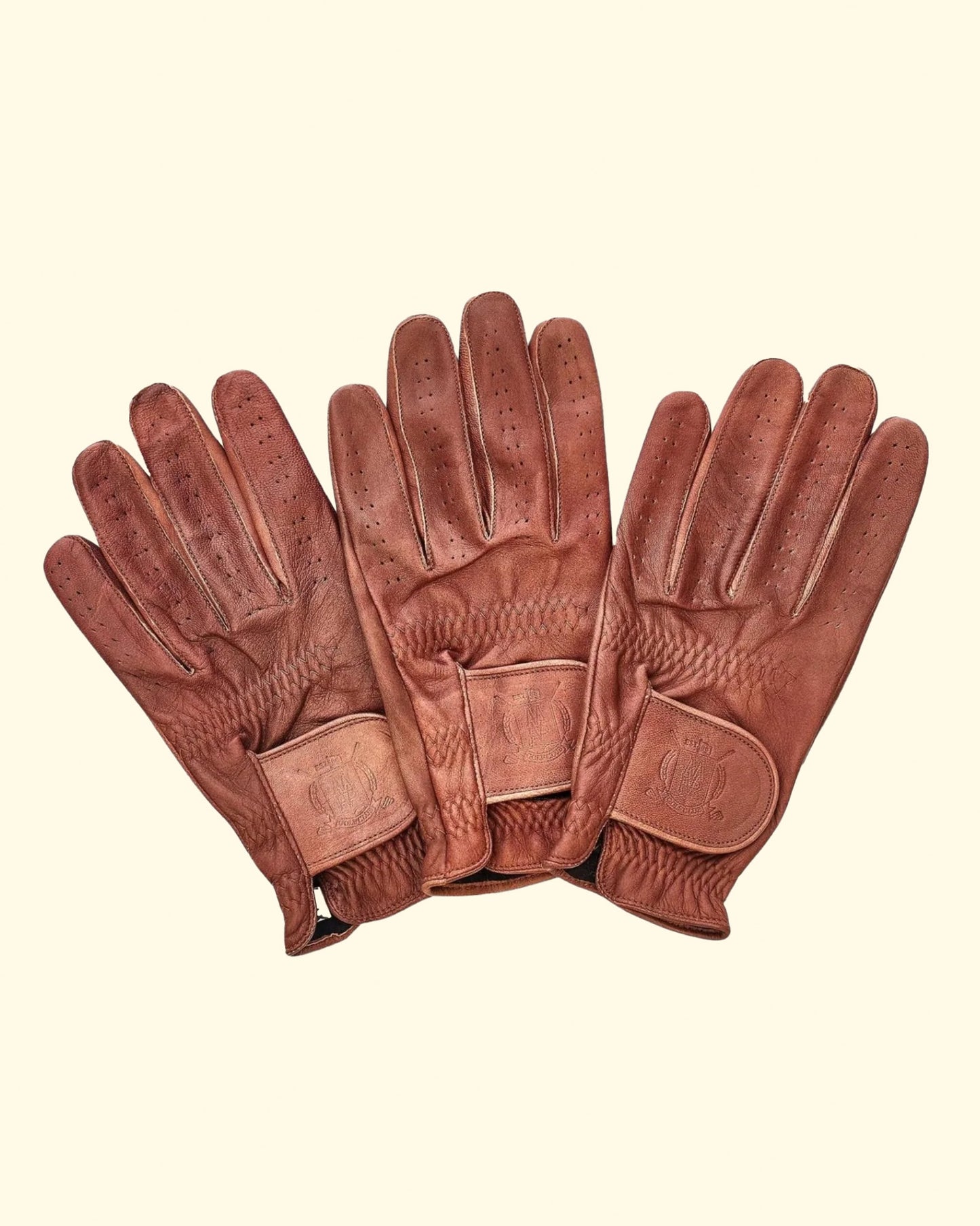 Leather Golf Gloves LEFT | Brown (3 pack)