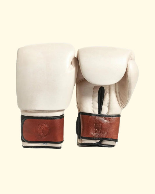 Pro Leather Boxing Gloves | Cream Brown