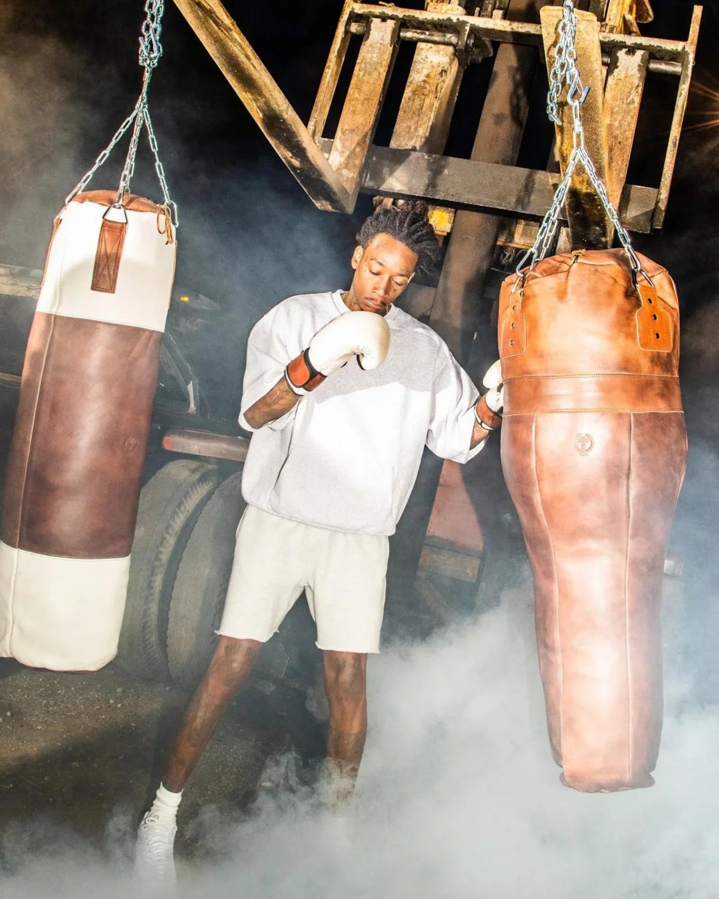 Pro Leather Boxing Gloves | Cream Brown