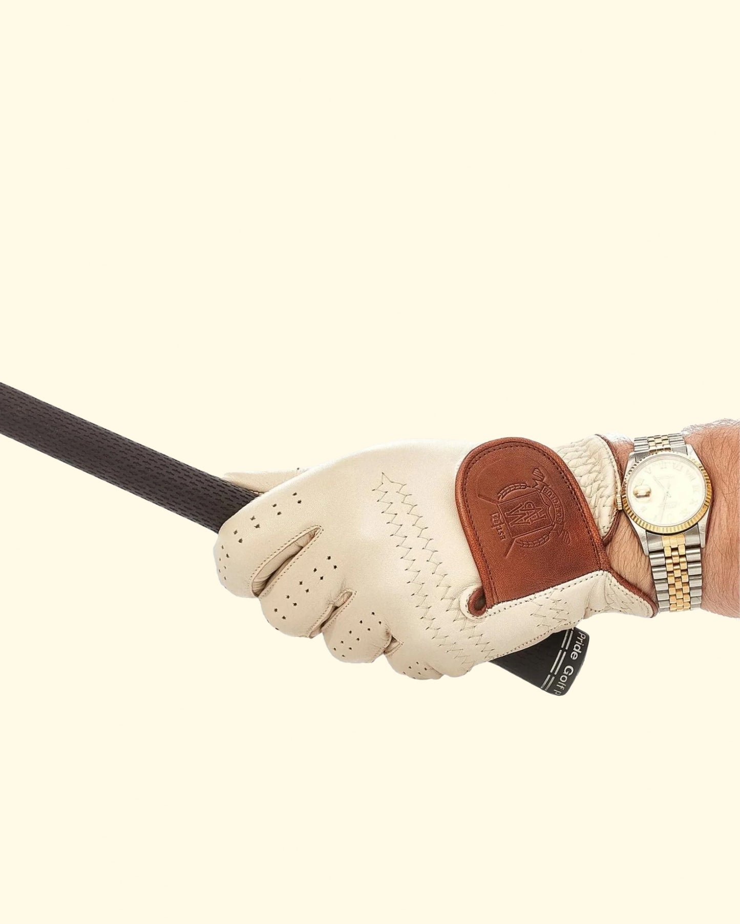 Leather Golf Glove LEFT | Cream (3 Pack)