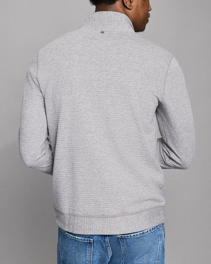 Quilted Half Zip | Medium Grey