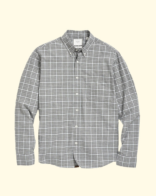 Melange Plaid Tuscumbia Shirt Button Down | Light Grey